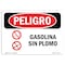 Signmission OSHA Sign, Unleaded Gasoline Spanish, 18in X 12in Decal, 18" W, 12" H, Unleaded Gasoline Spanish OS-DS-D-1218-LS-1280 - alternate 1